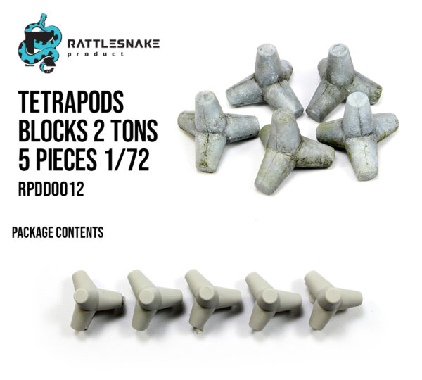 Tetrapods Blocks 2 tons 5 pieces - Image 2