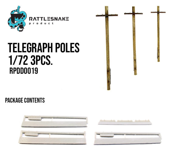 Telegraph poles 1/72 3pcs. - Image 2