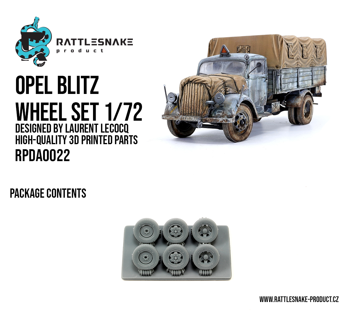 Opel Blitz wheel set 1/72 (Academy, Italeri) - Image 2