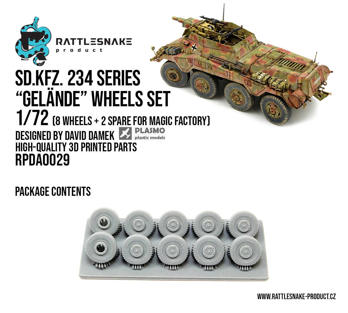 SdKfz 234/3 Stummel wheels set 1/72 (Magic Factory) - Image 2