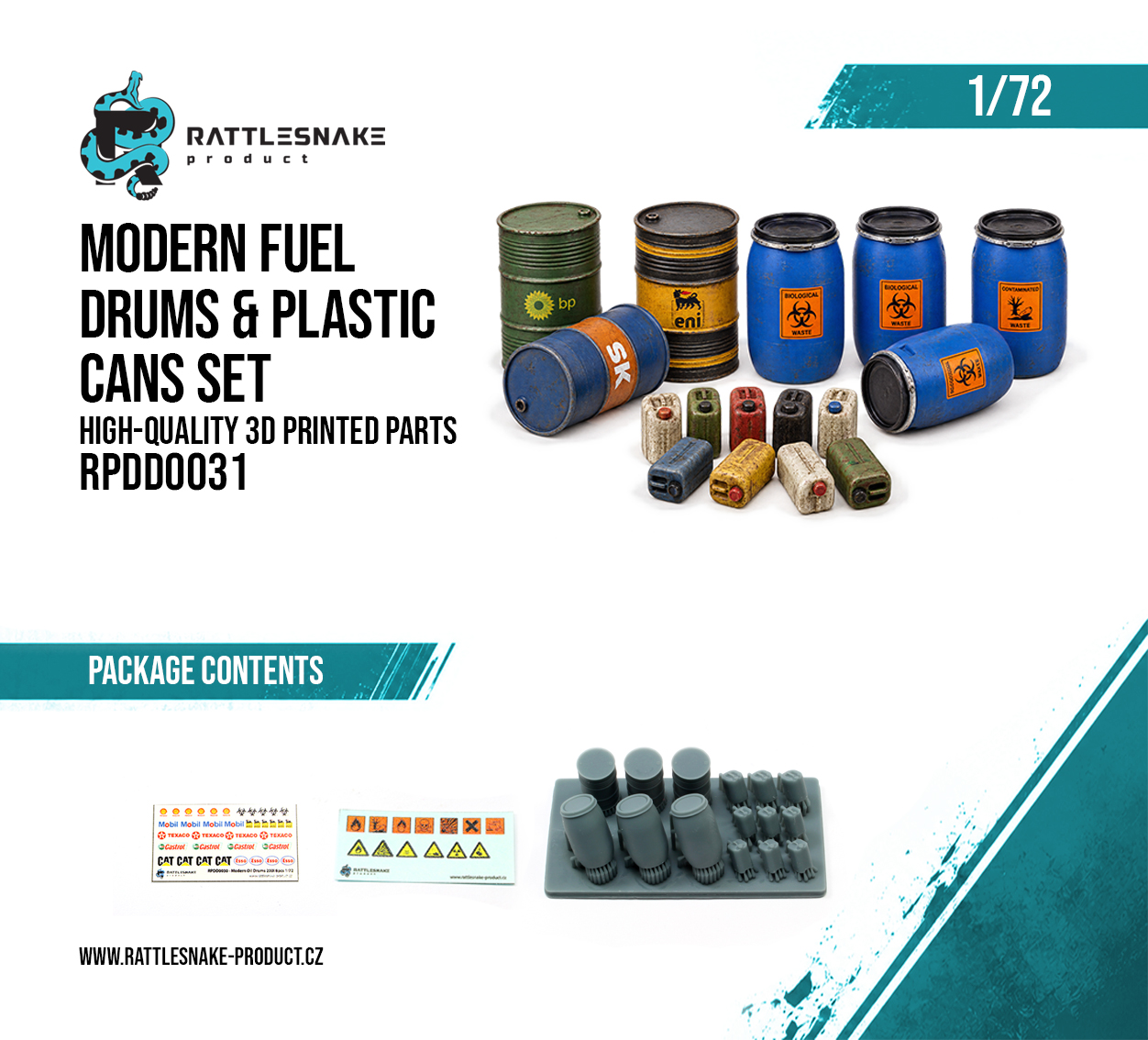Modern Fuel Drums & Plastic Canisters Set 1/72 - Image 2