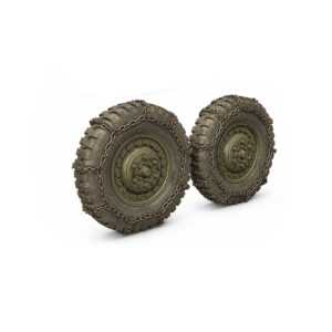 M2/M3 US Halftrack wheels set with Chains 4pcs