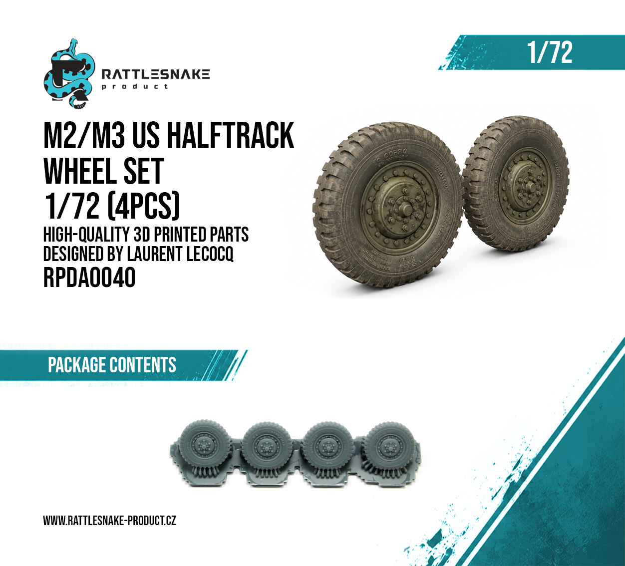M2/M3 US Halftrack wheels set 4pcs - Image 2