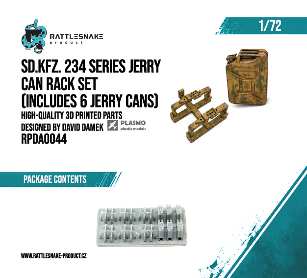 Sd.Kfz. 234 Series Jerry Can Rack Set (Includes 6 Jerry Cans) - Image 2