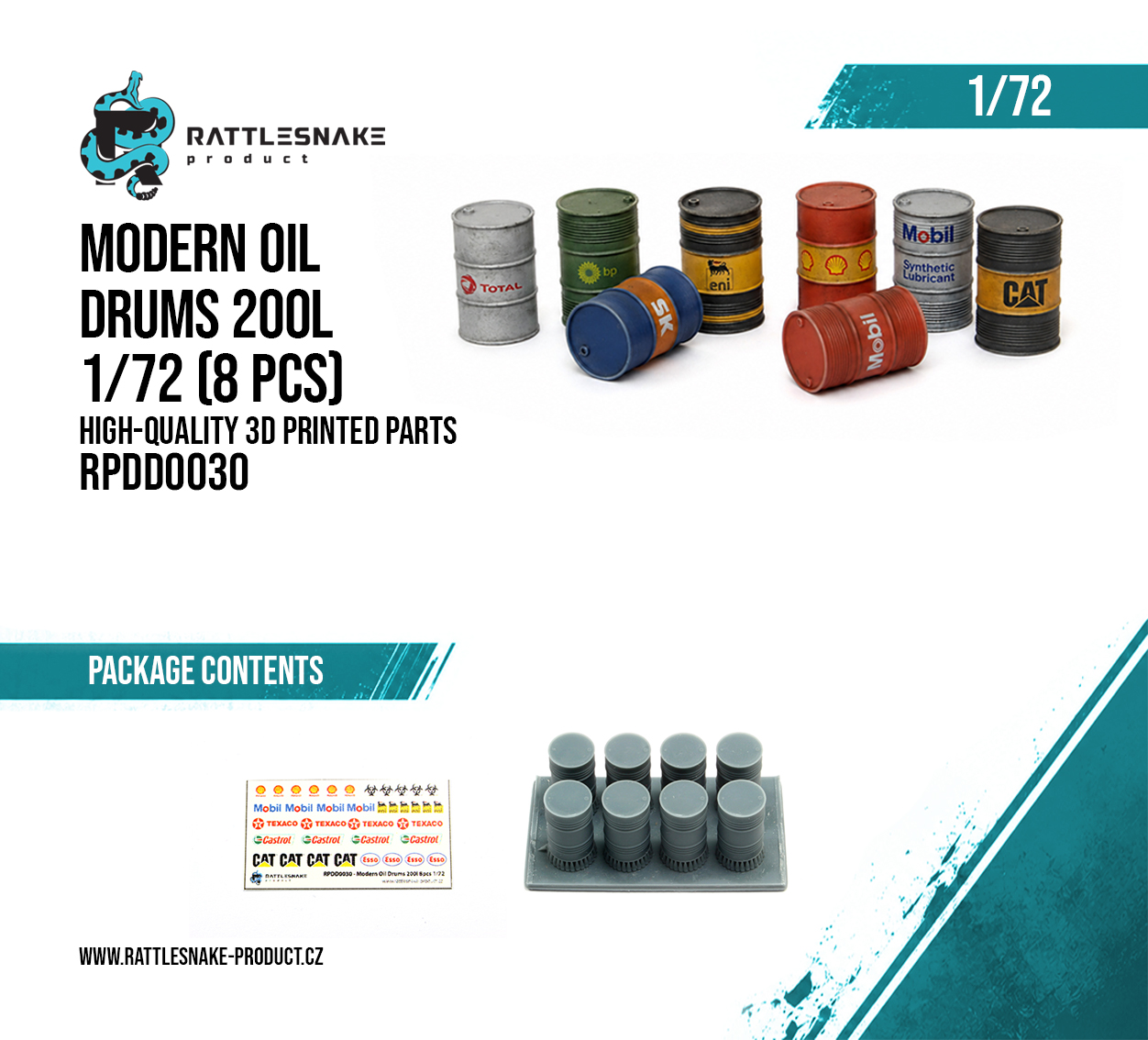 Modern Oil Drums 200L 1/72 (8 pcs) - Image 2