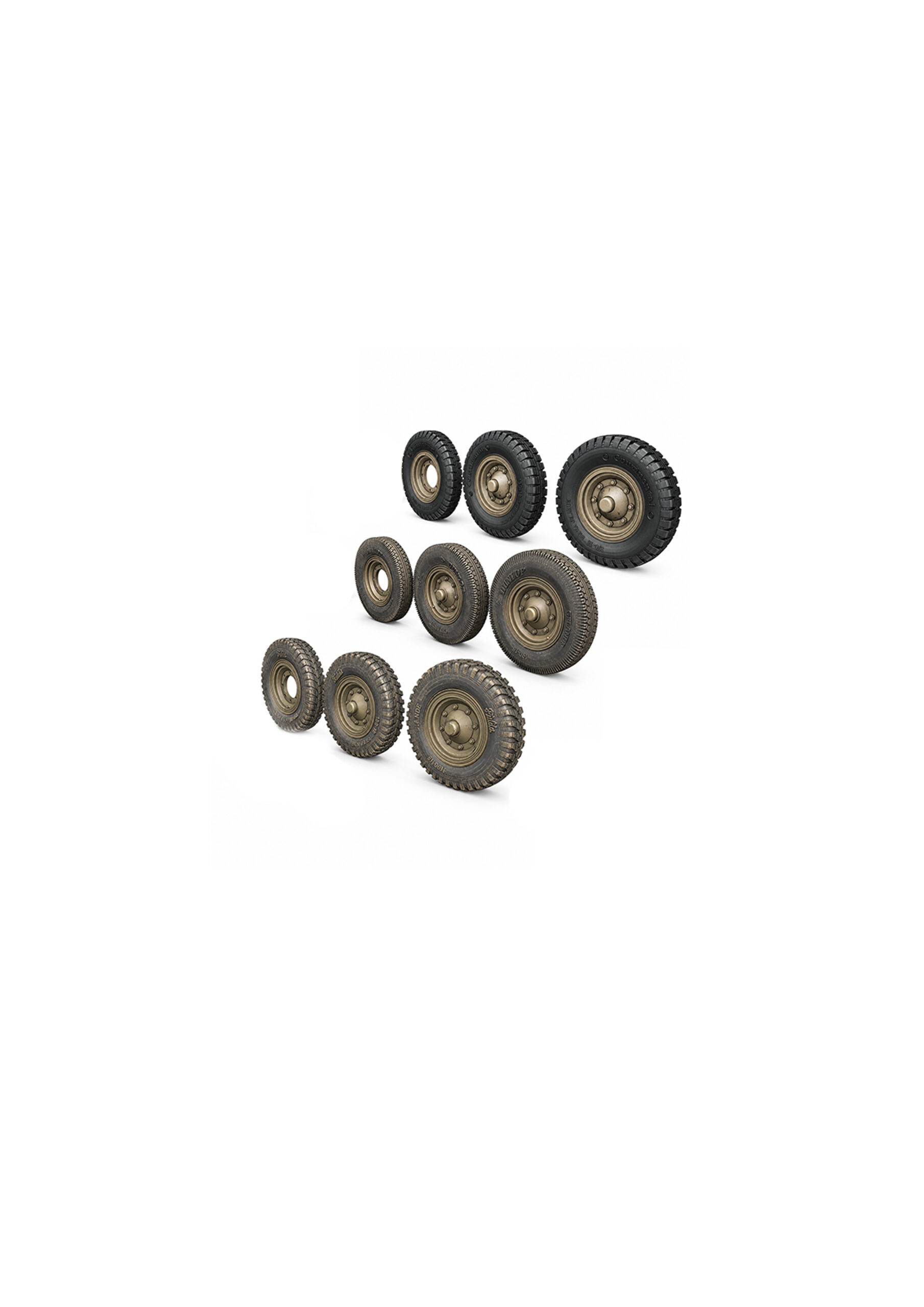 Sd.Kfz. 251 Wheel Set – Continental, Dunlop, Fulda 1/72