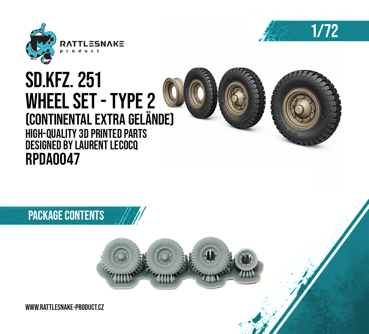 Sd.Kfz. 251 Wheel Set Type 2 – Continental Extra Gelände 1/72 - Image 2