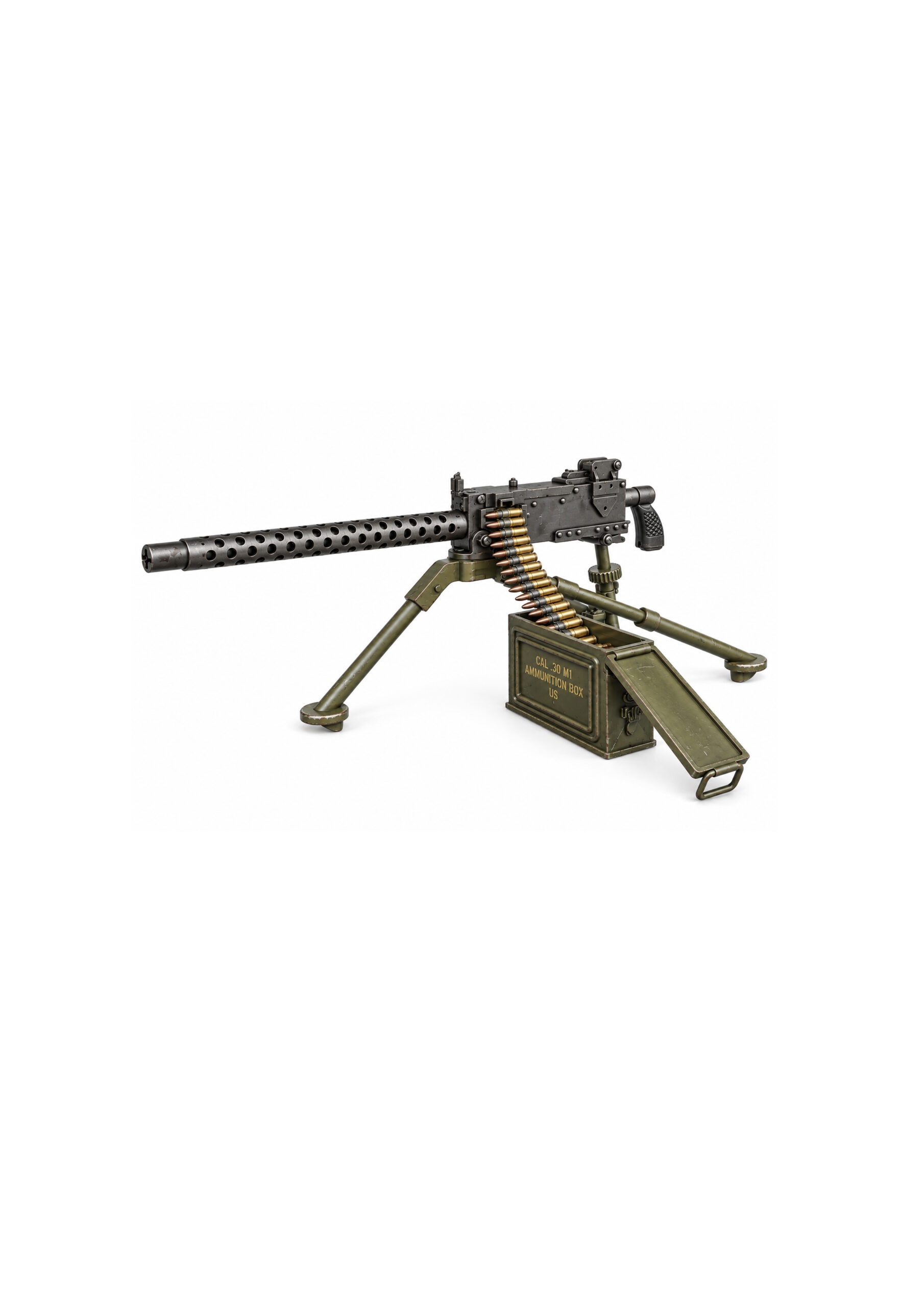 US M1919 Browing .30 CAL with tripod & ammo box set 1/72