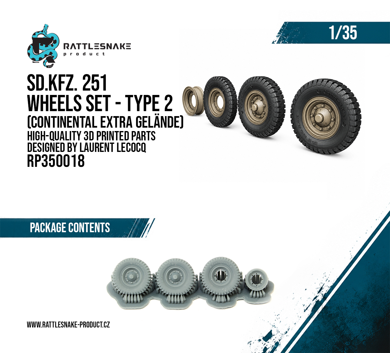 Sd.Kfz. 251 Wheel Set Type 2 – Continental Extra Gelände 1/35 - Image 2