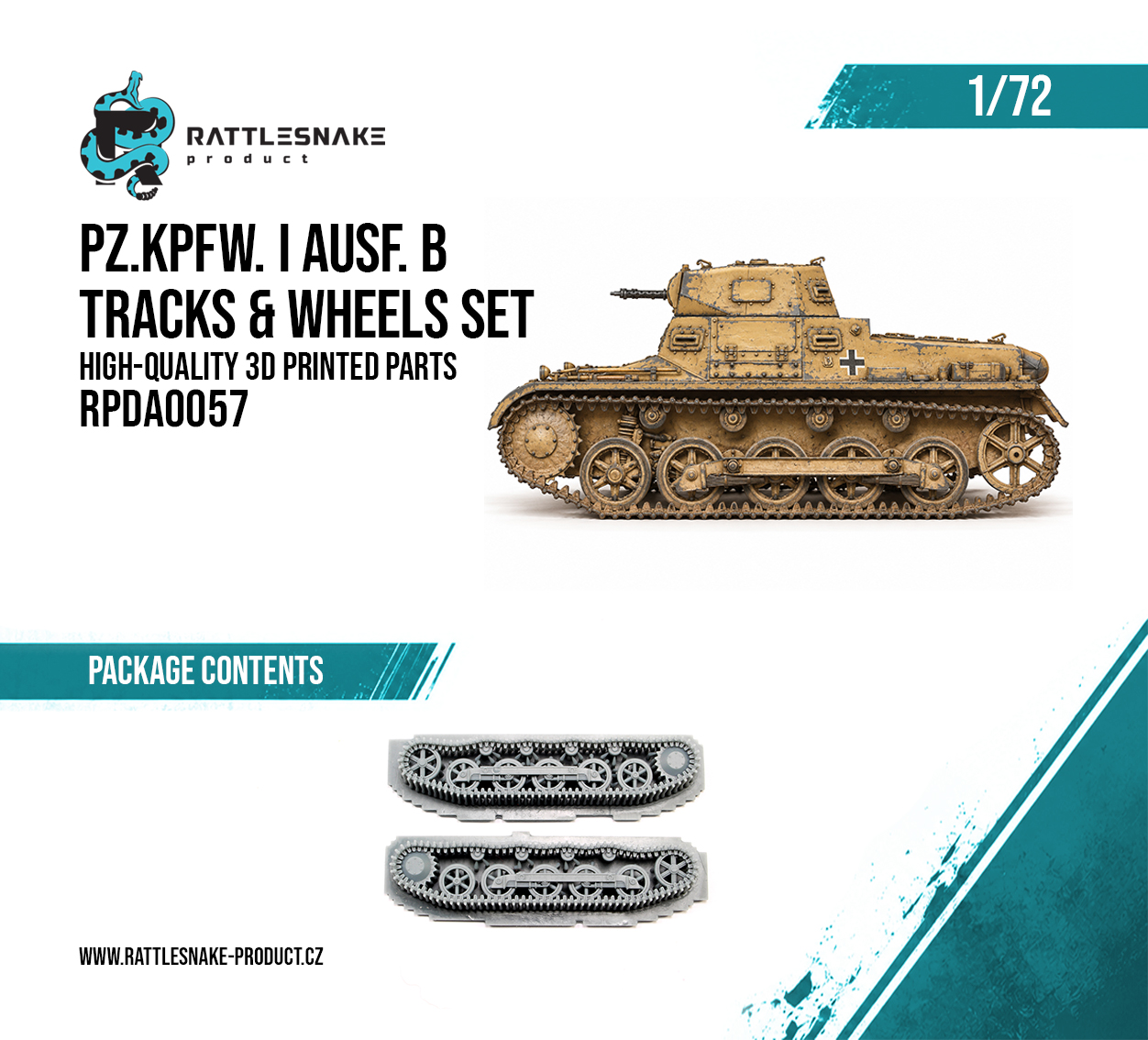 Pz.Kpfw. I Ausf. B Tracks & Wheels Set 1/72 - Image 2