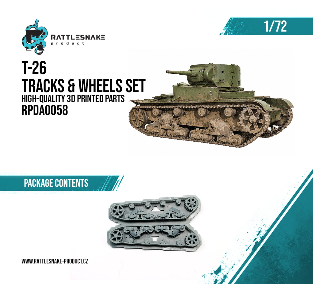 T-26 Tracks & Wheels Set 1/72 - Image 2